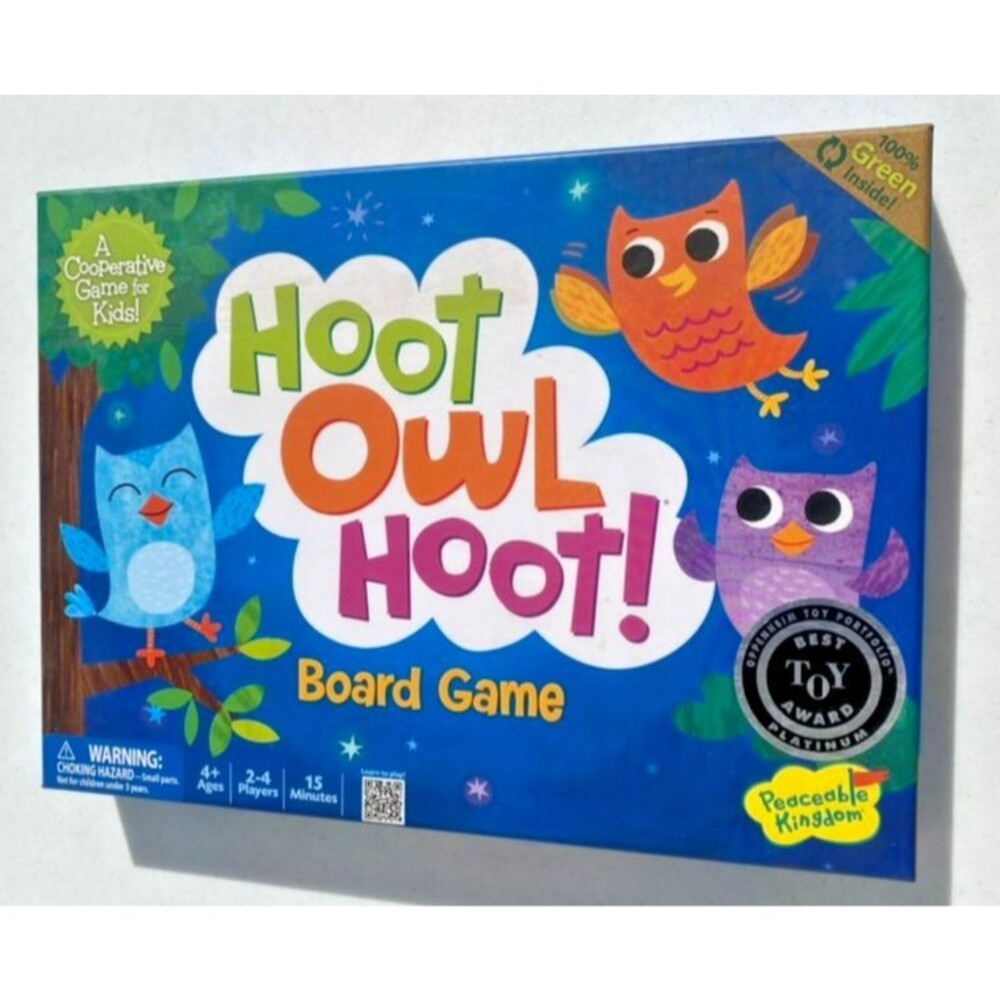 Hoot Owl Hoot Board Game for Cooperative Skills by Peaceable Kingdom Complete!